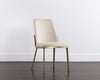 MARIE DINING CHAIR - BELFAST OATMEAL / BRAVO COGNAC