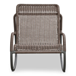 Moe's Lyra Outdoor Rocking Chair in Brown