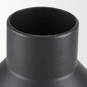 Tosca Small Matte Black Metal Vase