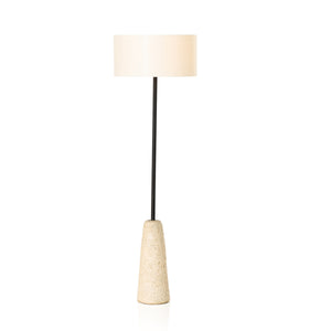 Wren Floor Lamp In Reactive White Glaze