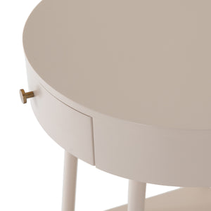 Van Nightstand In Matte Alabaster