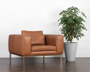 BURR ARMCHAIR - BEHIKE SADDLE LEATHER