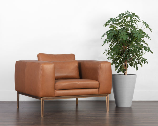 BURR ARMCHAIR - BEHIKE SADDLE LEATHER