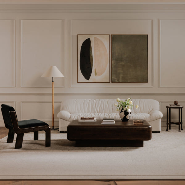 Halston Flecked Oat Sofa with Textured Upholstery