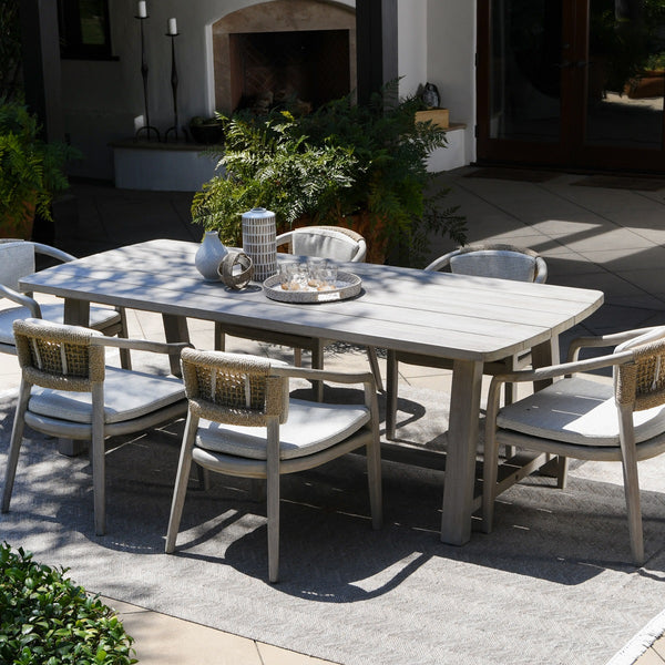 Agnes Outdoor Rectangle Dining Table - Teak Gray