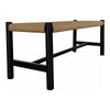 Moe's Hawthorn Large Bench Black with Woven Seat