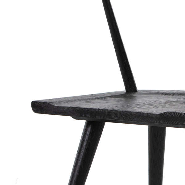 Ripley Dining Chair In Black Oak