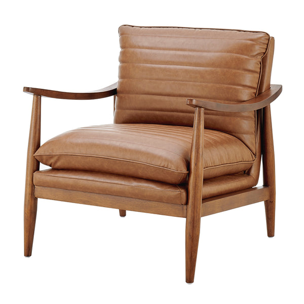 Edmond PU Accent Arm Chair, Vintage Cider