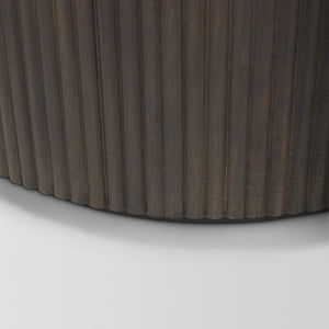 Terra Fluted Dark Brown 2-Door Accent Cabinet