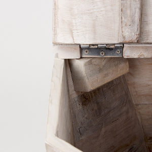 Esagono Octagonal Reclaimed Wood End/Side Table w/ Storage