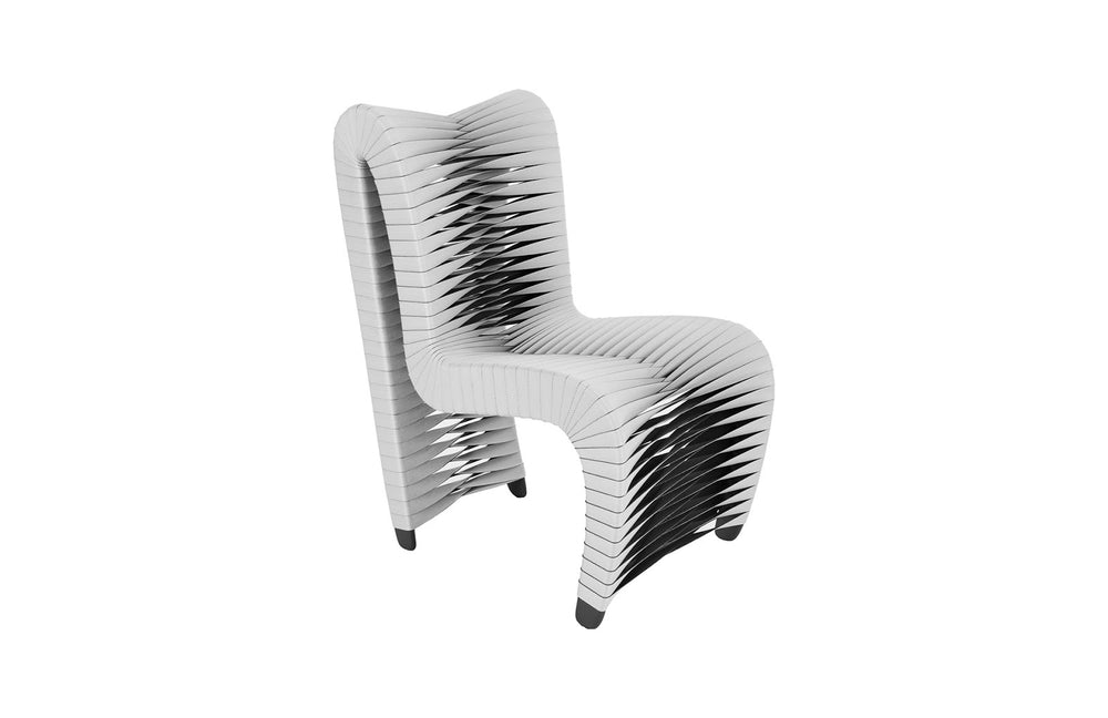 Seat Belt Dining Chair, High Back Grey/Black
