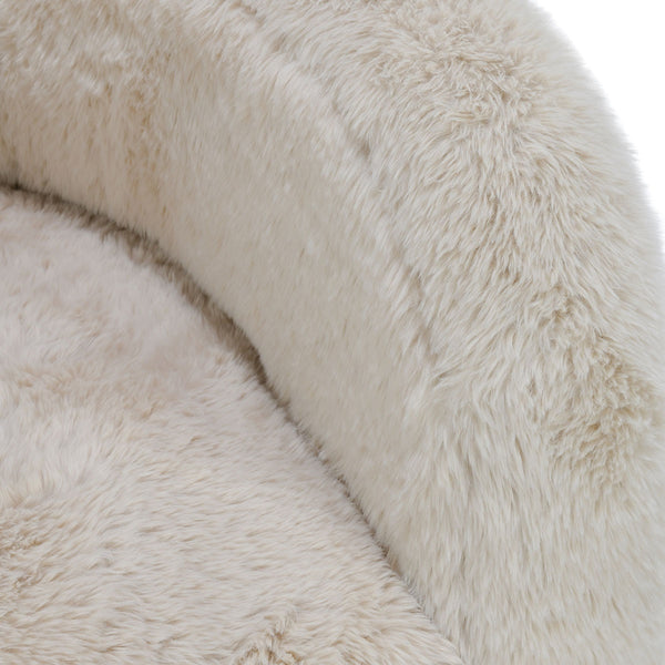 Classic Home Teddy Plush Accent Chair with Faux Fur