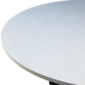 OPEN BOX - HIZON ROUND DINING TABLE WITH WHITE TOP