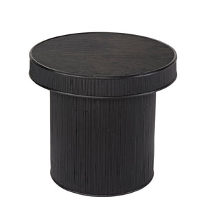 Taylor Bamboo Side Accent Table, Black