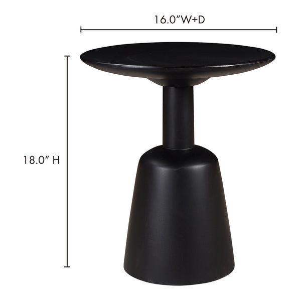 Nels Black Mango Wood End Table