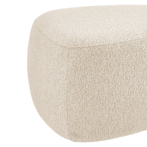 Carlese Boucle Small Ottoman, Palladian Beige