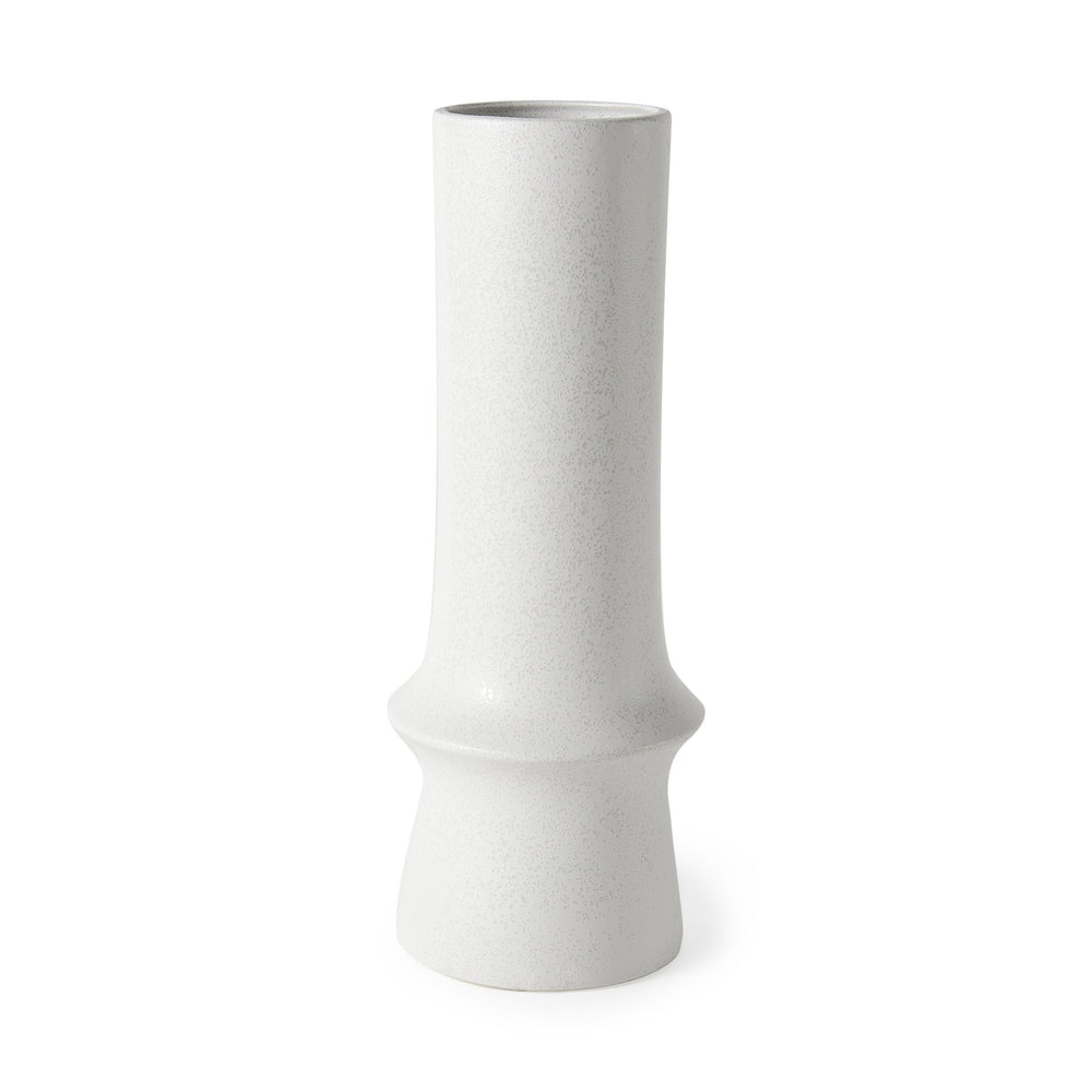 Laforge 17.3H White Ceramic Vase