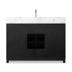 Millie Single Wide Vanity - Satin Drifted Black Veneer