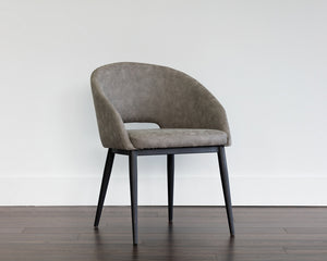Thatcher Dining Chair - Black - Antique Grey