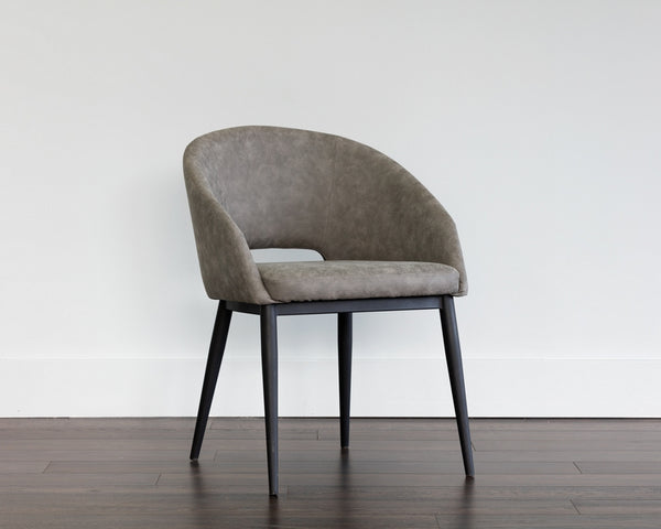 Thatcher Dining Chair - Black - Antique Grey