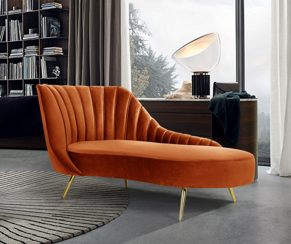 Josefina Chaise In Cognac Velvet