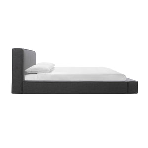 Olafur Black Linen King Bed