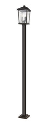 Beacon 3 Light Outdoor Post Mounted Fixture in Oil Rubbed Bronze Finish