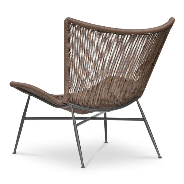 Paige Outdoor Accent Chair in Brown Wicker