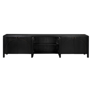 Weston Sideboard, Hand Rubbed Black with Light Brown Trim