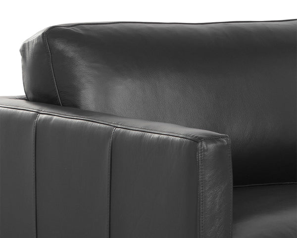 ROGERS SOFA - CORTINA BLACK LEATHER