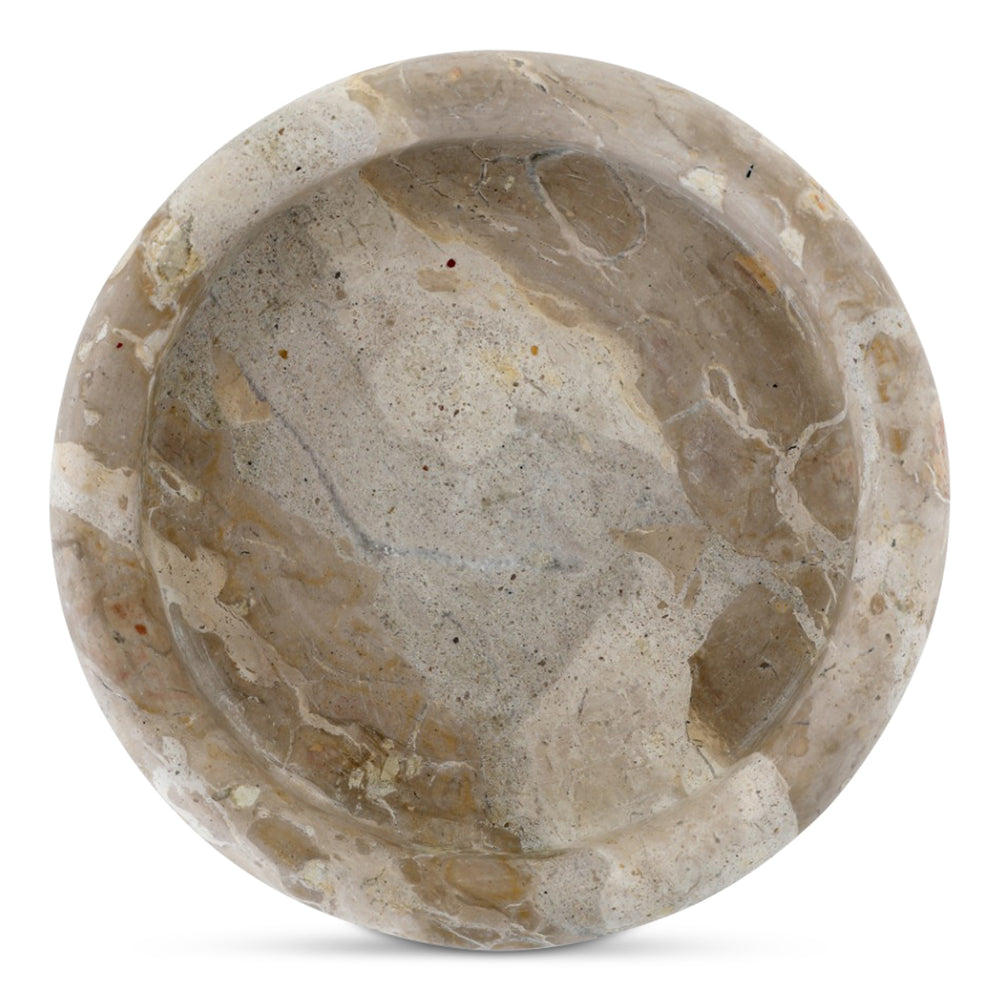 Anais Catchall in Panther Beige Marble, 8"