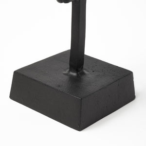 Caleb 4L x 5W Black Metal Tribal Figurine