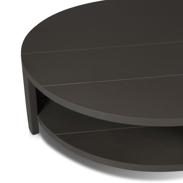 Roca Outdoor Round Metal Coffee Table - Bronze