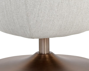 CARINE SWIVEL LOUNGE CHAIR - MINA TAUPE