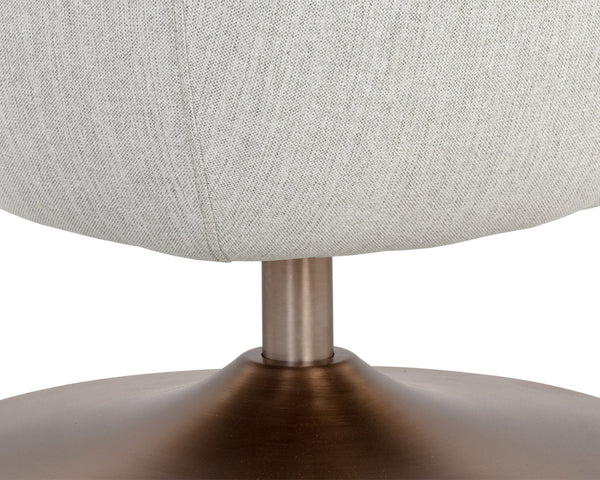 CARINE SWIVEL LOUNGE CHAIR - MINA TAUPE