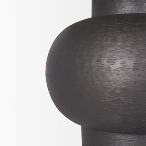 Salaah Black Brushed Metal w/ Beige Shade Table Lamp