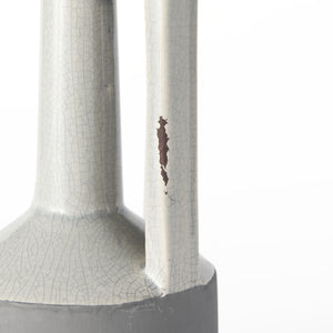 Burton 10.2H Small Two Tone Gray Ceramic Jug Vase