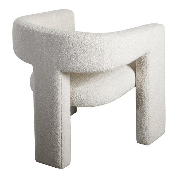 Moe's Elo Sculptural White Armchair