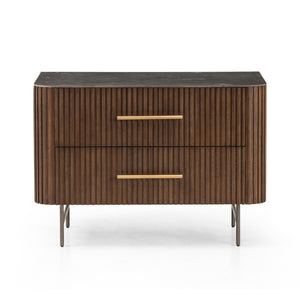 Fletcher Large Nightstand In Terra Brown