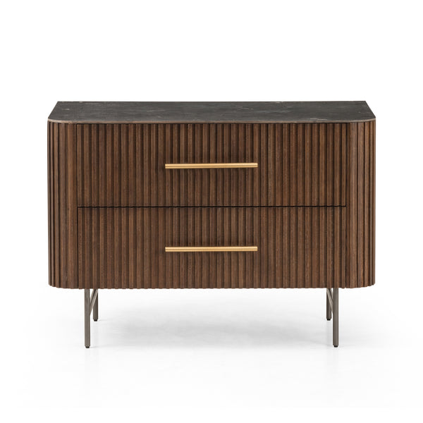 Fletcher Large Nightstand In Terra Brown