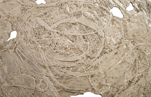 Molten Disc Wall Art, Silver Leaf, Large