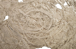 Molten Disc Wall Art, Silver Leaf, Large