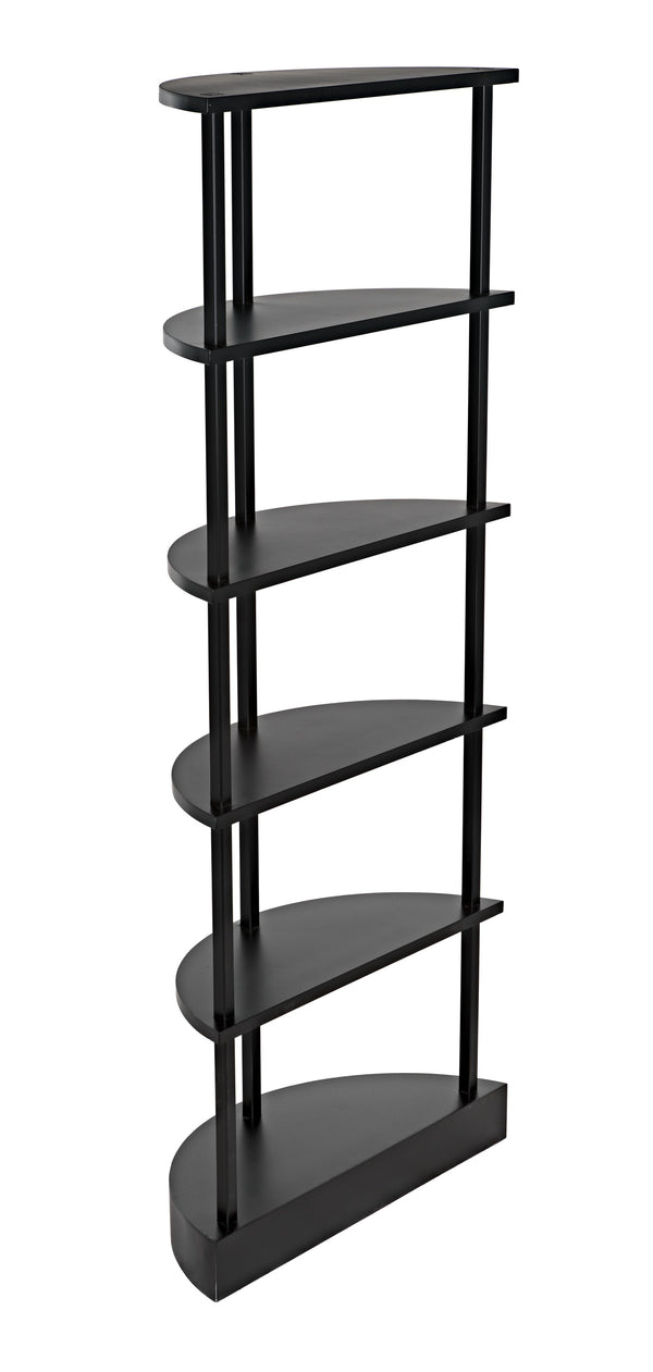 Spago Bookcase, Black Metal