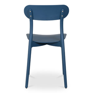 Kent Outdoor Dining Chair Set in Navy Blue - Moe's