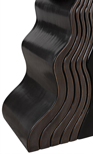 Ray Mahogany and Veneer Console in Pale with Light Brown Highlights