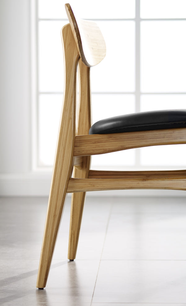 Caramelized Cassia Dining Chair w/ Leather Seat
