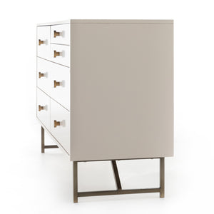 Van 7 Drawer Dresser In Matte Alabaster