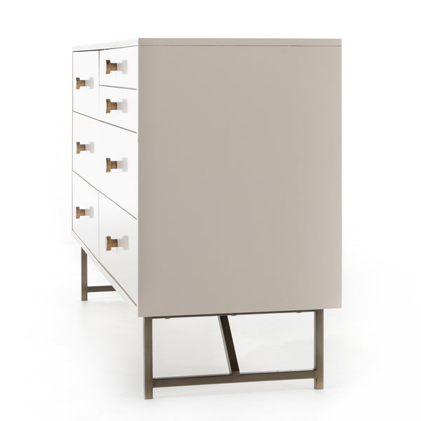 Van 7 Drawer Dresser In Matte Alabaster