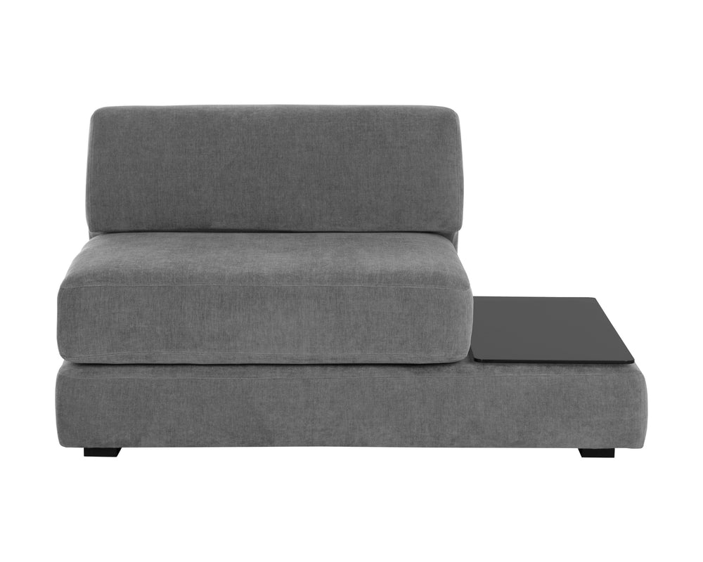 HARMONY MODULAR - ARMLESS CHAIR - RIGHT SHELF - DANNY DARK GREY