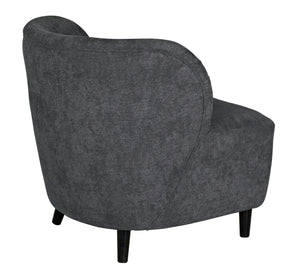 Laffont Sungkai/Mindi Chair in Charcoal Black with Ocean Grey Fabric